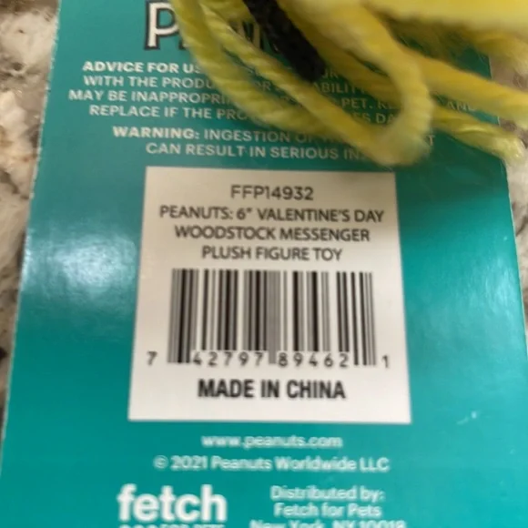 Peanuts Woodstock Valentine Day Plush Toy - Picture 3 of 3